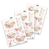 Katy Sue Designs - Die Cut Decoupage - Wedding Book And Flowers