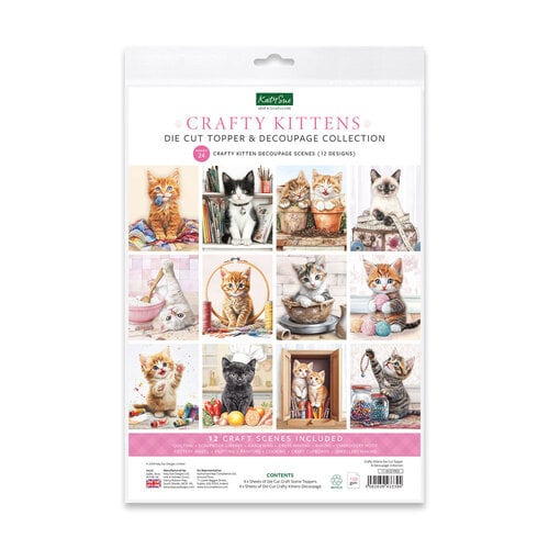 Katy Sue Designs - Die Cut Topper and 3D Die Cut Decoupage Collection - Crafty Kittens