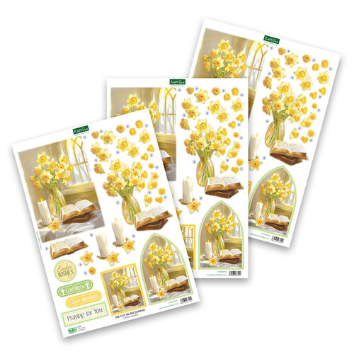 Katy Sue Designs - 3D Die Cut Decoupage Layers - Daffodil Window