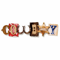 Karen Foster Design - Cowboy Collection - Stacked Statements - 3 Dimensional Adhesive Title - Cowboy
