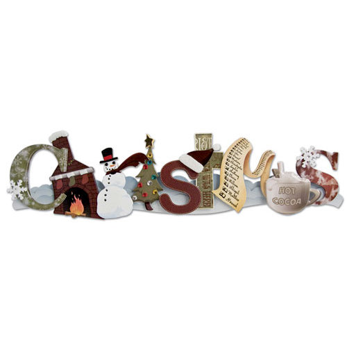 Karen Foster Design - Christmas Collection - Stacked Statements - 3 Dimensional Adhesive Title - Christmas