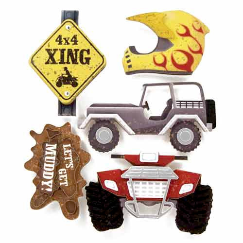Karen Foster Design - Off Road Collection - Stacked Stickers - 4 x 4