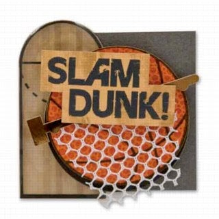 Karen Foster Design - Basketball Collection - Lil' Stack Stickers - Slam Dunk