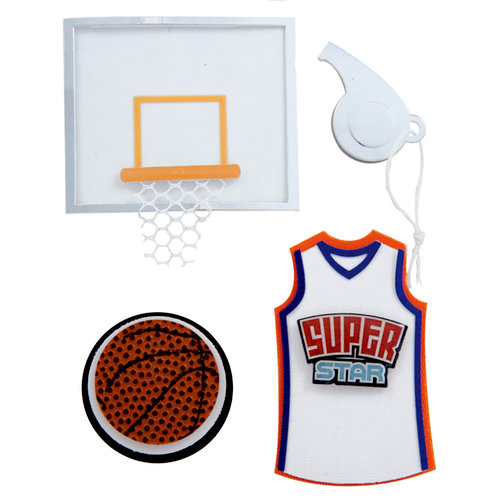 Karen Foster Design - Basketball Collection - Stacked Statement - 3 Dimensional Adhesive Title - Basketball