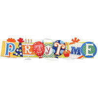 Karen Foster Design - Birthday Collection - Stacked Statement - 3 Dimensional Adhesive Title - Party Time