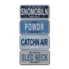 Karen Foster Design - Fun in the Snow Collection - License Plates - Snowmobiling
