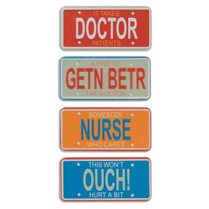 Karen Foster Design - License Plates - Medical - Ouch - Doctor - Nurse