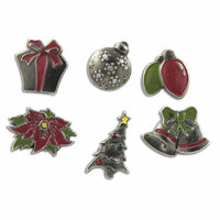 Karen Foster Design - Christmas Collection - Treasure Brads - Metal - Christmas, CLEARANCE