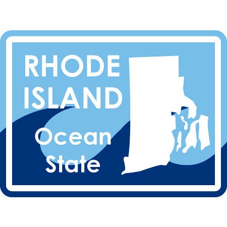 Karen Foster Design - STATE-ments Collection - Self Adhesive Metal Plates - Rhode Island