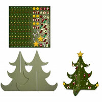 Karen Foster Design - Kids Kraft-It Kit - 3 Dimensional Christmas Tree, CLEARANCE