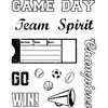 Karen Foster Design - Clear Acrylic Stamps - Game Day