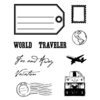 Karen Foster Design - Travel Collection - Clear Acrylic Stamps - World Traveler