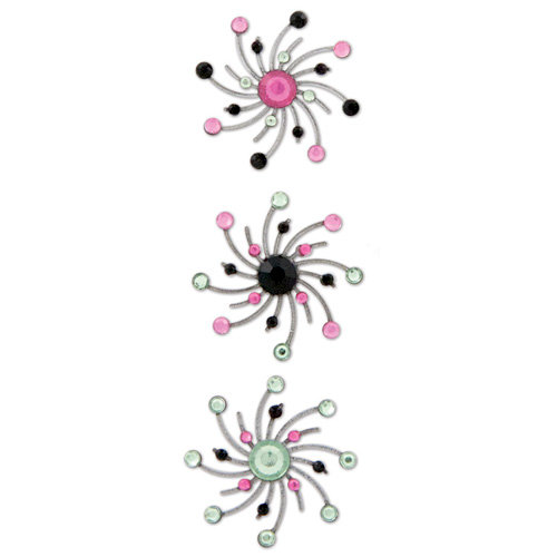 Karen Foster Design - Sparkle Swirl Burst Brads - Pop Culture