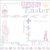 Karen Foster Design - Easter Collection - 12x12 Rub On, CLEARANCE