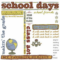 Karen Foster Design - School Days Collection - 12 x 12 Rub-On