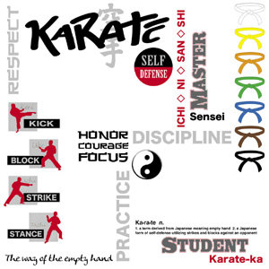Karen Foster Design - Karate Collection - 12 x 12 Rub-On, CLEARANCE