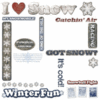 Karen Foster Design - Fun in the Snow Collection - 12x12 Rub On - I Love Snow