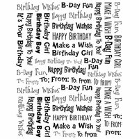 Karen Foster Design - Final Touch Collection - Clear Stickers - Happy Birthday