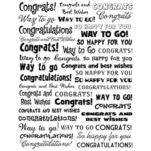 Karen Foster Design - Final Touch Collection - Clear Stickers - Congratulations