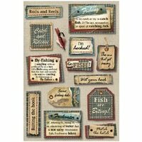 Karen Foster Cardstock Stickers Fishing Phrases, CLEARANCE