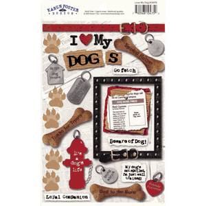 Karen Foster Design Cardstock Stickers - Love My Dog, CLEARANCE