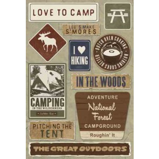 Karen Foster Design - Outdoors Collection - Cardstock Stickers - Love to Camp