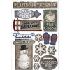 Karen Foster Design - Fun in the Snow Collection - Sticker - Playing in the Snow