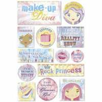 Karen Foster Design - Stickers - Diva Collection - Make Up Dress Up Diva, CLEARANCE