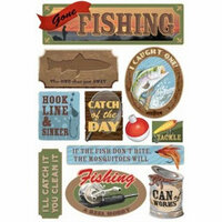 Karen Foster Design - Fishing Collection - Cardstock Stickers - Gone Fishing