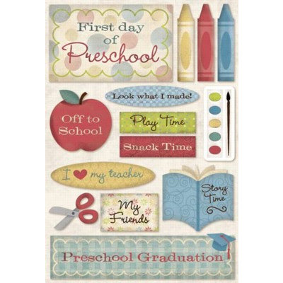 Karen Foster Design - Preschool Playtime Collection - Cardstock Stickers - School