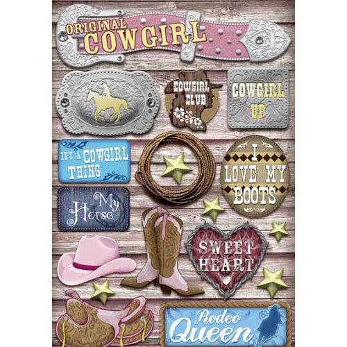 Karen Foster Design - Cowgirl Collection - Cardstock Stickers - Cowgirl