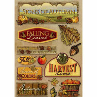 Karen Foster Design - Autumn Collection - Cardstock Stickers - Signs of Autumn