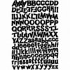 Karen Foster Design - Alphabet Cardstock Stickers - Funky Black