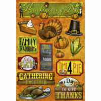 Karen Foster Design - Thanksgiving Collection - Cardstock Stickers - Time 4 Pie