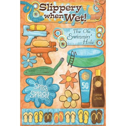 Karen Foster Design - Water Fun Collection - Cardstock Stickers - Splish Splash