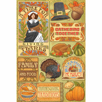 Karen Foster Design - Thanksgiving and Autumn Collection - Cardstock Stickers - Giving Thanks