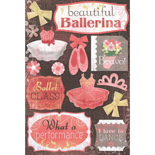 Karen Foster Design - Ballet Collection - Cardstock Stickers - Beautiful Ballerina