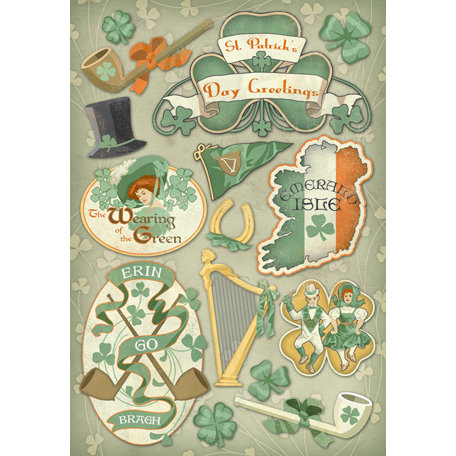 Karen Foster Design - St. Patrick's Day Collection - Cardstock Stickers - Erin Go Bragh