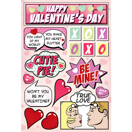 Karen Foster Design - Valentine's Collection - Cardstock Stickers - Valentine Pop