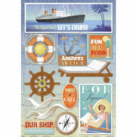 Karen Foster Design - Cruise Collection - Cardstock Stickers - The Open Sea