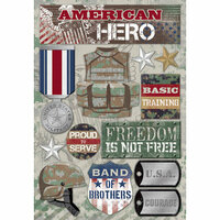 Karen Foster Design - Military Collection - Cardstock Stickers - American Hero