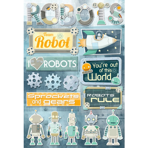 Karen Foster Design - Robots Collection - Cardstock Stickers - Robots