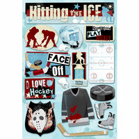 Karen Foster Design - Hockey Collection - Cardstock Stickers - Hitting The Ice