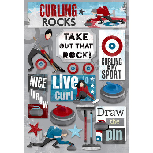 Karen Foster Design - Curling Collection - Cardstock Stickers - Curling