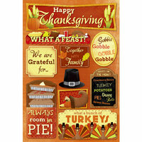 Karen Foster Design - Autumn and Thanksgiving Collection - Cardstock Stickers - Happy Thanksgiving