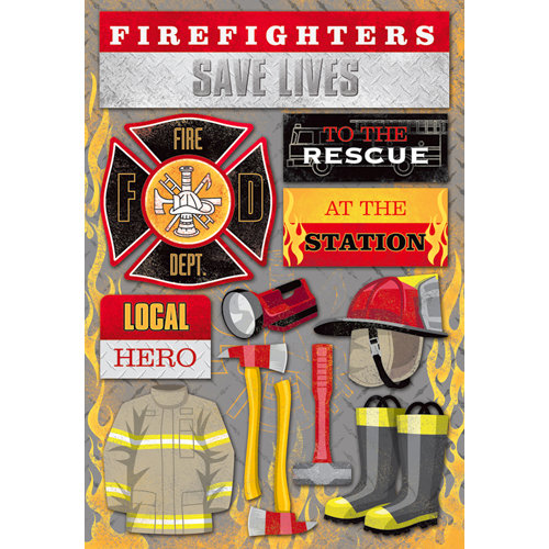 Karen Foster Design - Firefighter Collection - Cardstock Stickers - Firefighter