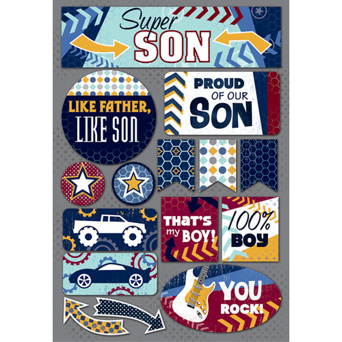 Karen Foster Design - Daughter and Son Collection - Cardstock Stickers - Super Son