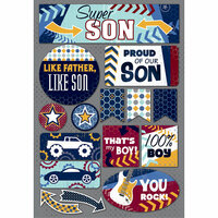 Karen Foster Design - Daughter and Son Collection - Cardstock Stickers - Super Son