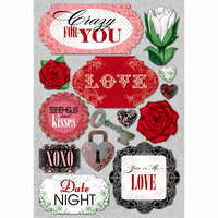 Karen Foster Design - Valentine's Day Collection - Cardstock Stickers - Crazy For You