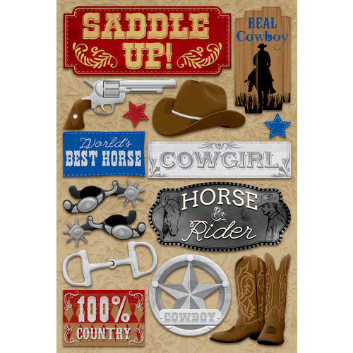 Karen Foster Design - Cowboy Horse Collection - Cardstock Stickers - Saddle Up